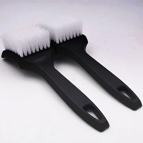 Tire Brush, Black Stiff Bristle Wheel Cleaning Brush, Car Carpet Brush, Detail Brush (White) - color: White