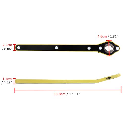 Car Scissor Jack Wrench 2 in 1 Universal Car Ratchet Wrench ( Dual-use ) | Replacement Scissor Jack Crank Handle 360° Swivel Labor-Saving Jack Ratchet Wrench with Converter Car Jack Handle