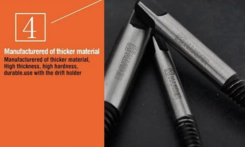Edward Tools Bolt and Screw extractor set 5 Piece - Hardened Cr-Mo Steel for Easier Removal of Damaged Screws - Includes 5 sizes - Remove Allen bolts, Machine Screws, Hex Bolts, Metal Screws