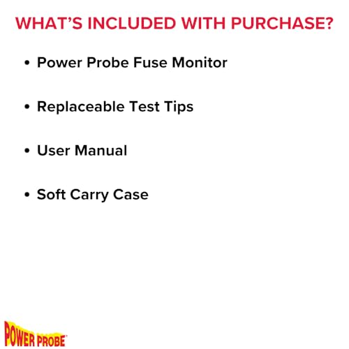 Power Probe 80A Fuse Monitor with Built-in Flashlight (PPFUSE)