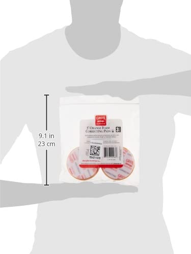 Griot's Garage Orange Foam Correcting Pads for Car Polishing and Detailing, Removes Light to Moderate Paint Defects, Durable, Machine-Washable, 11241, 3", Set of 3 (Pack of 12) - size: 3" Pads (Set of 3) (Pack of 12)