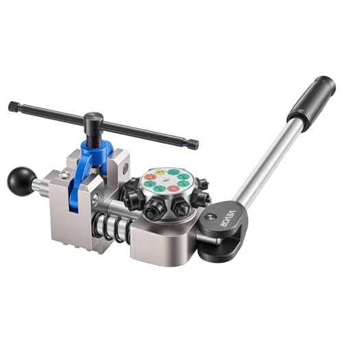 VEVOR Professional Brake Line Flaring Tool, 45 Degree Double Flare Bubble Flare Tool Kit for 3/16", 1/4", 5/16", 3/8" Copper Aluminum Thin Steel Tubes - size: 45 Degree