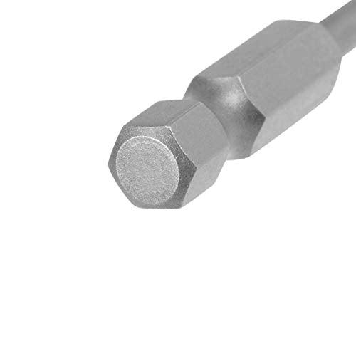 uxcell 3 Pcs H3 (3mm) Ball End Screwdriver Bits, S2 Steel Magnetic 5.1 Inch Long Drill Bit with 1/4 Inch Hex Shank - size: H3