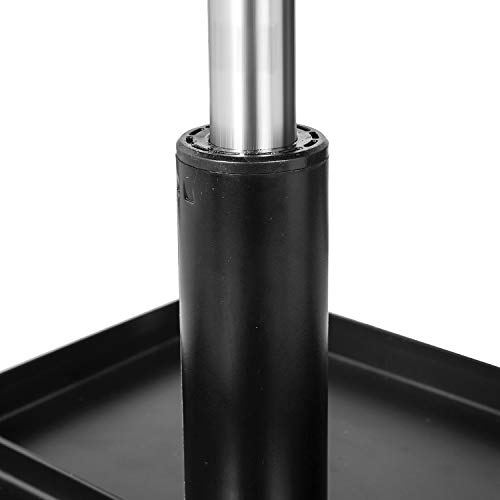 Torin ATR6350B Rolling Pneumatic Creeper Garage/Shop Seat: Padded Adjustable Mechanic Stool with Tool Tray Storage, Black - style: Pneumatic Seat