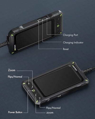 Anykit Endoscope Camera with Light, 1080P Industrial Endoscope Camera | 4.3 Inch HD Screen, 0.3 Slim Probe, in 16.5 FT Semi-Rigid Probe, IP67 Waterproof for Engine Pipe Wall Inspection