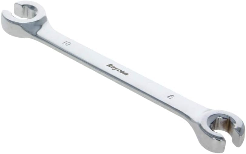 Flare Nut Wrench, 8mmx10mm Metric Double Open End, High Carbon Steel and Chrome Plating, for Household Maintenance and General Repairs - size: 8x10mm 1pcs