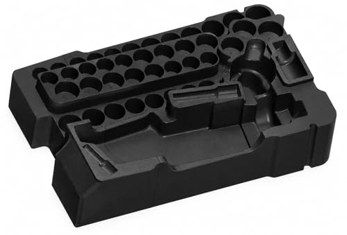 Packout Insert Organizer compatible with Milwaukee M12 FUEL 3/8 High Speed Ratchet 2567-20 and SHOCKWAVE 43-Piece Socket Set 49-66-7009, Tool Tray for PACKOUT Case 48-22-8435