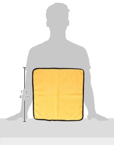 Chemical Guys, Professional Microfiber Towels, 16 x 16 in, Gold, 3 Pack | Ultra-soft, scratch-free towels to buff wax, dry panels and clean glass and interiors, machine washable - color: Yellow, size: 3 Pack