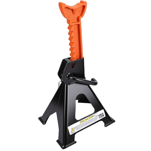 Asixxsix Car Jack Stand, 3 Ton Capacity 11.2-16.8 Inch Adjustable Height 2PCS Set Adjustable Auto Jack Stands Heavy Duty Steel Stand with Double Locking Mechanism for Small SUV