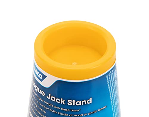 Camco Trailer Tongue Jack Stand - 5,000 lb Weight Capacity - Measures 8-inches Tall with a 2 1/16-inch Recessed Dock - Yellow (44635) (Pack of 4) - size: (Pack of 4)