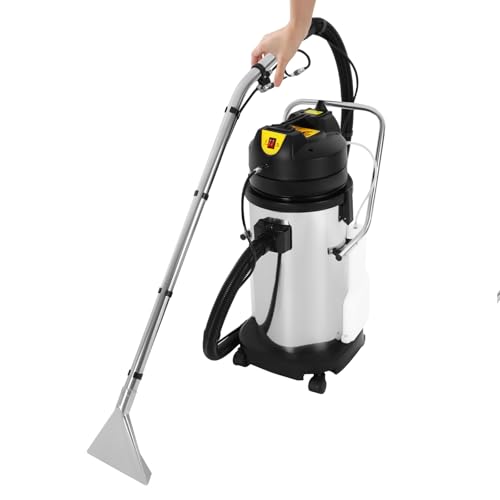 Carpet Cleaning Machine 40L, Professional Commercial 3 in 1 Carpet Extractor with 1049W Strong Suction Spray & Vacuum,Portable Heavy Duty Stainless Steel Wet Dry Cleaner for Carpet Sofa Upholstery Car