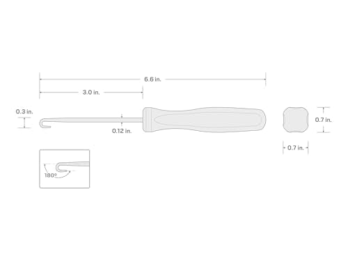 TEKTON 180-Degree Blunt Hook (1/8 x 3 in. shank) | PNH24106 | Made in USA - style: 180-Degree Blunt Hook