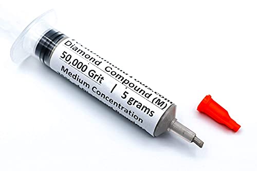 TechDiamondTools Diamond Polishing Compound Polishing Paste USA Made 50,000 Grit 0-0.5 Microns for Marble Glass Metal Rock Jewelry Resin Silver Chrome Gemstone with 25% of Diamond Powder - size: 50,000 grit/0-0.5 microns