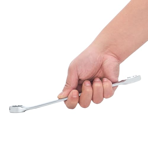 BLACK CANYON Metric 18mm Combination Wrench, 12-Point Box End & Hex Opening Design, Polished Steel - size: 18 mm