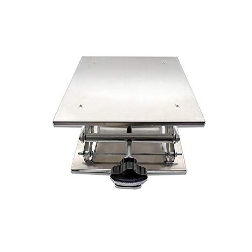 LabZhang 6" x 6" Stainless Steel Lab Jack Scissor Stand Platform Table | Lab Lift Stand Scientific Scissor Lifting Jack Platform,Expandable Lift Height Range 74mm-275mm Maximum Support Weight 25kg - size: 6x6