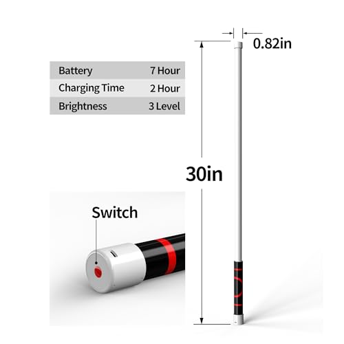 THOUSAND SUNNY Bendable LED Flashlight Stick, 30" Flexible Mechanic Light | Rechargeable, 3 Modes, 7-Hr Runtime, High Lumen, USB Charge, Mechanic Work Light, Car Repairs, Under Hood, Garage, Hands-Free