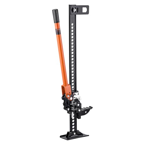 VEVOR Farm Jack, 36" Utility High Lift Farm Jack, 3.18 Ton (7,000 lbs) Capacity Ratcheting Off Road Utility Jacks, Heavy-Duty Lift Jacks with 5.12"-30.3" Lifting Range for Tractor, Truck, SUV - size: 36 inch
