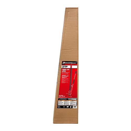 Powerbuilt 8-Inch Ratcheting Off Road Utility Farm Jack, 3 Ton (6,000 lb) Capacity Utility High Lift Farm Jack, Lift Range: 5-1/4" to 34-1/2", for Tractor Truck SUV -647587 - size: 3 Ton, Farm Jack