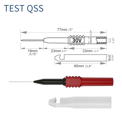 Test Lead Kit 25pcs 4mm Banana Plug to Alligator Clip Test Leads Kit Test Probes Back Probe Kit for Multimeter Automotive Diagnostic Testing Tools Set 8008 - size: 25pcs-B