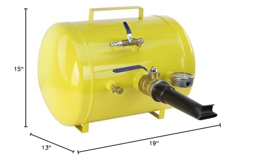 XtremepowerUS 5 Gallon Bead Seater Air Tire Seating Blaster Inflator ATV, RV, Tractor, Vehicles, Jeep, Pickup, Car, Van, Truck 145PSI 5-Gallons Capacity Heavy Duty Pressure Air Cannon - color: Yellow