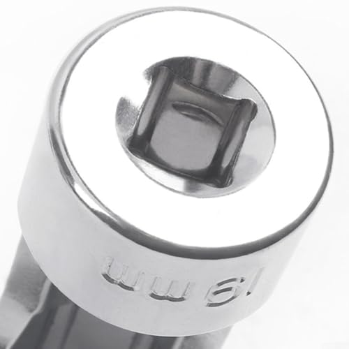 Diesel Injector Line Socket Set, Line Removal Tool 3/8 Drive, Chrome Vanadium Steel Open End Wrench for Auto Oxygen Sensor, 10-19mm(19mm) - color: 19mm