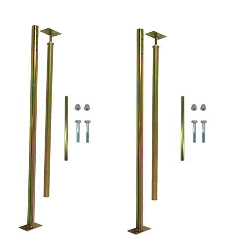 2 Pack 59" - 100" Adjustable House Floor Screw Jack Post for Leveling | 8ft Floor Joist Support Jack Pole Rod, Fit for Basement Ceiling Crawlspace Beam Roof Wall Stair - size: 59-100 inch