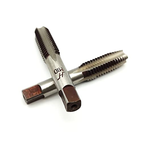 AtticZone M10 x 1.5 Metric Hand Thread Tap, Right Hand, Alloy Tool Steel, 1 Taper Tap, 1 Plug Tap for Metal Working DIY Industrial - size: M10x1.5
