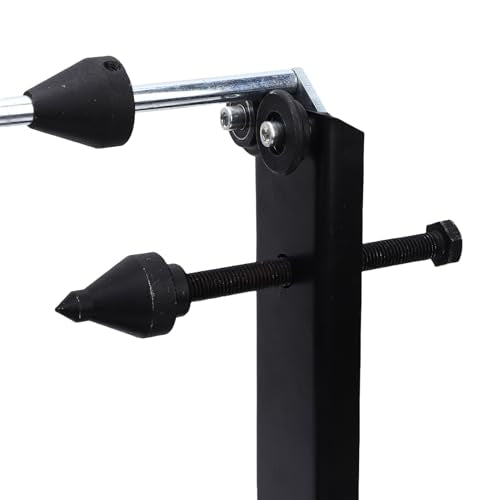 Asixxsix Motorcycle Wheel Balance Stand, Heavy Duty Steel Construction Adjustable Centering Cones Static Dynamic Balancing Universal Wheel Balancer Tire Alignment Tool with Portable