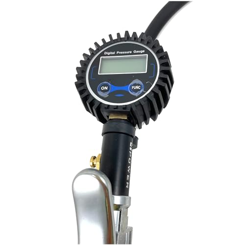 DYNAMIC POWER Pro-Grade Digital Tire Pressure Gauge – Dual Color LCD for Day/Night Clarity, 200 PSI Heavy-Duty, 1/4" NPT | Precision Tool for Automotive Pros, Trucks & DIY