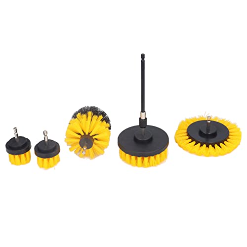 6Pcs Drill Brush Car Detailing Kit, Power Scrubber Brush Set with 1/4" Hex Shank, Nylon Cleaning Brushes for Car Seats, Carpets, Upholstery, Tiles, Shower Doors, Boat, Home