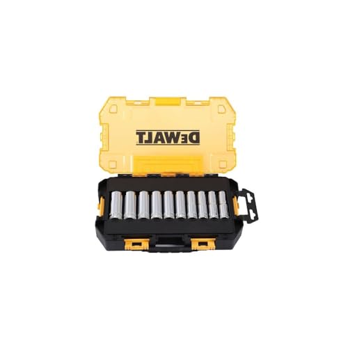 DEWALT DWMT73815 Metric Drive Deep Socket Set (10 Piece), 1/2" - style: Metric socket set