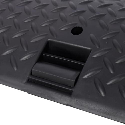 2 Pack Tire Saver Ramps for Cars, SUVs, RVs - Anti-Slip Hard Plastic Tire Cradle for Long-Term Storage, Interlocking Flat Spot Prevention Wheel Support, 22.8"x11.8" Black (2)