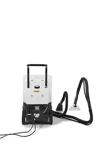 Dapper Commercial Carpet and Upholstery Extractor Cleaning Machine with Steam, Spray-Vacuum, Blower & Mite Remover. — Designed for Deep Cleaning. Dual Separate Circuit Power Cords - size: 3 Gal