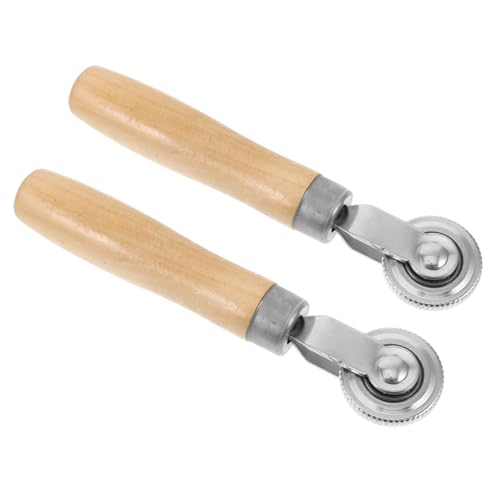 Hemobllo Tire Repair Tool Set 2pcs Tire Patch Rollers Wooden Handle for Car and Motorcycle Sturdy Roller Tool for Easy