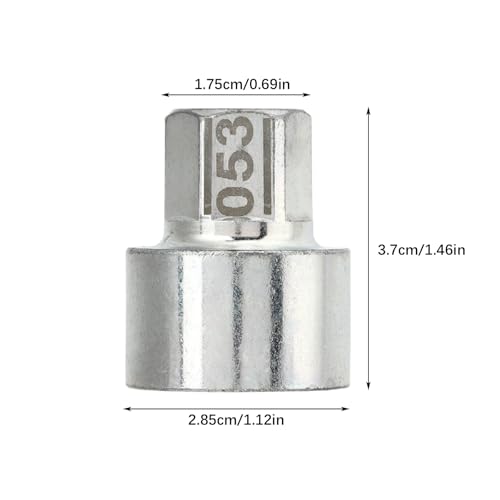 5 Pcs Anti Theft Lugnut Socket, Metal Wheel Lock Key Lug Nut Wheel Lock Key Removal Kit for 1 3 5 6 7Series X4 X5 X6 Z4 (053) - size: 053