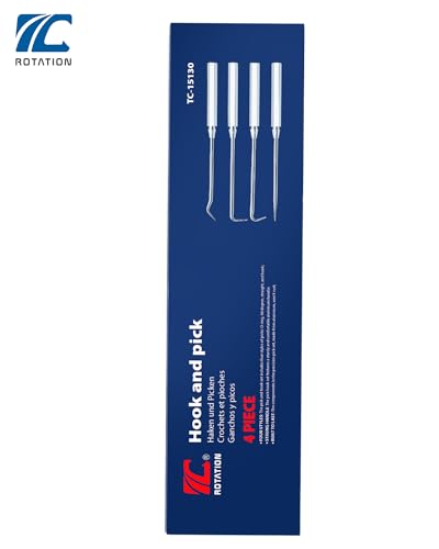 ROTATION 4-Piece Precision Hook and Pick Set for Automotive | Aluminum Handle
