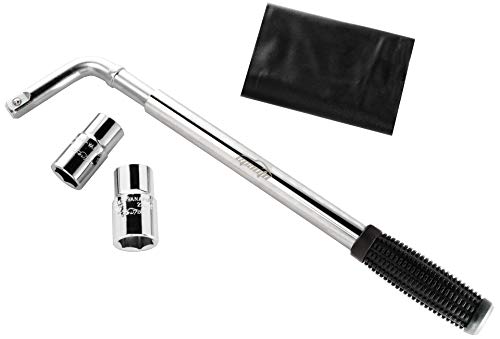 EPAuto Telescoping Lug Wrench, Wheel Wrench, CR-V Sockets (17/19, 21/22mm) | Wheel with CR-V Sockets (17/19, 21/22mm)