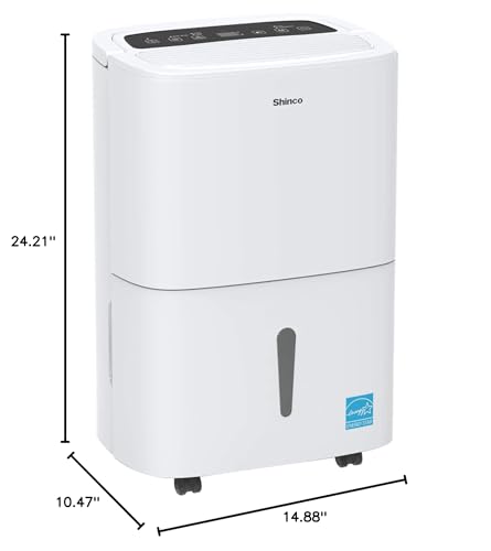 Shinco 7,000 Sq.Ft Energy Star Dehumidifier with Pump and WIFI, Ideal for Large Industrial Rooms and Home Basements, Efficient Moisture Removal and Humidity Control, 1.85 Gallons Water Tank - color: 7,000 Sq.Ft. with Pump