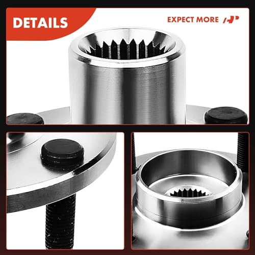 A-Premium Front Wheel Bearing and Hub Assembly Compatible with Ford Focus 2000-2011, w/5-Lug | for Focus 2000-2011, w/5-Lug, High Carbon Steel, Double-Lip Seal Ring, Heat-Resistant Grease