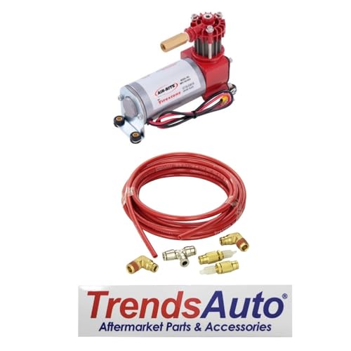 TrendsAuto Firestone Airide Ride-Rite Standard Air Compressor with Air Line Kit | Use for Passenger Cars, SUVs, Vans, Small Pickups | Includes TrendsAuto Decal | 9523 2012 - size: Standard Duty