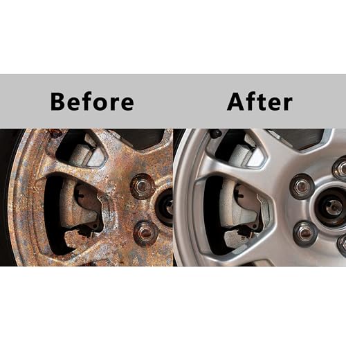 Wheel Hub Cleaning Kit, 7-Piece Hub & Stud Cleaner for Rust Removal and Resurfacing, Fits 1/2" Power Drill and Impact Wrench, for Automotive Lug Studs, Rotors and Brake Service