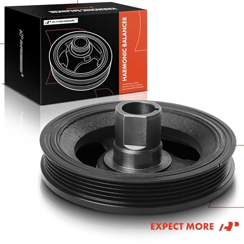 A-Premium Engine Harmonic Balancer Crankshaft Pulley Compatible with Chevy | for Chevrolet, GMC, Buick, Saab, Oldsmobile, Pontiac & Saturn Cars - 00-17- Equinox, Terrain, LaCrosse, 9-3, Alero & More