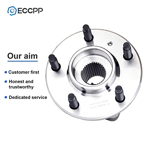 ECCPP 513121 Front Wheel Hub Bearing for Chevrolet Impala 2000-2013 | for Buick Century 1997-2005 5 lugs w/ABS Sensor Pre-Greased Sealed - size: 513121