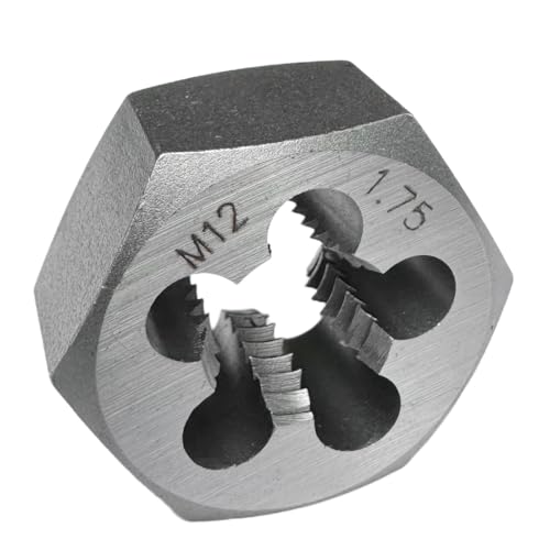 M12x1.75 Metric Hex Rethreading Die Alloy Steel Right Hand Die for Thread Repair and Maintenance - size: M12x1.75