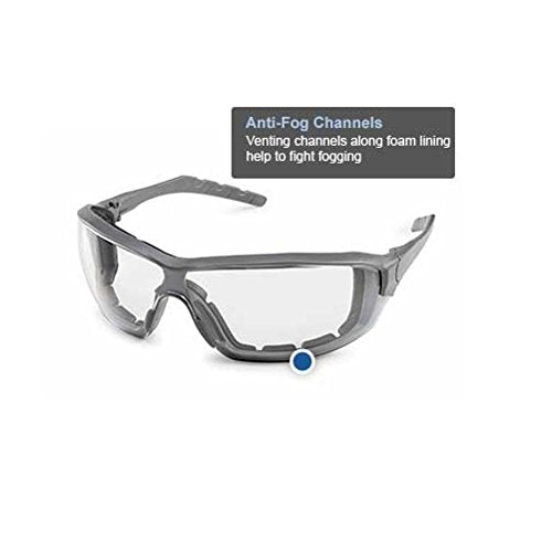 Gateway Safety 22GY80 Silverton Temple Version Safety Glass, Gray Frame - Clear Lens - color: Clear Lens, style: Classic