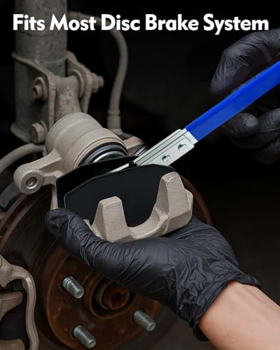 Witaxima Upgraded Brake Caliper Compression Tool 4 in 1 Universal Caliper Piston Compressor Tool with 4 Brake Caliper Hangers Brake Pad Spreader Tool with 360°Swing Ratchets for Car Brake Repair Blue - color: Blue-M