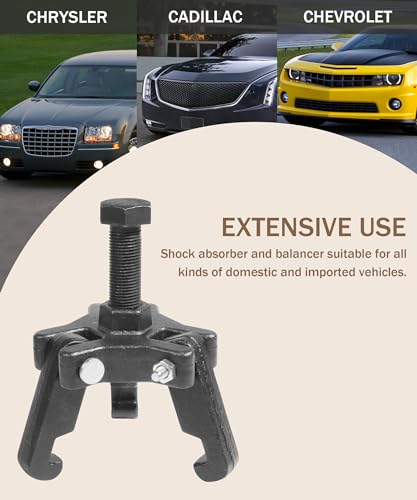 bylikeho Harmonic Balancer Puller Kit,Harmonic Damper Pulley Puller,Automotive Specialty Tools,Car Accessories Adjustable 3-Jaw Puller for Harmonic Balancer Removal,Compatible with GM and More