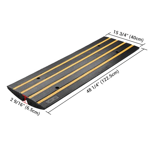 Yescom Driveway Curb Ramp Low Profile Car Ramp 2.6" Rise Garage Sidewalk | 2 Pack