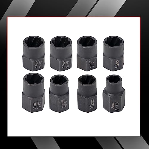 1/2" Hand Manual Reversible Impact Driver Set Extractor-12 PCS Impact Screwdriver S2 Steel Much More Durable Disengage Rusted Fasteners (3/8) - size: 3/8 Long