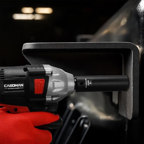 CASOMAN 1/2" Drive x 15mm Deep Impact Socket, 6-Point, Metric, CR-MO - size: 15 mm (Deep), style: 6-Point Socket